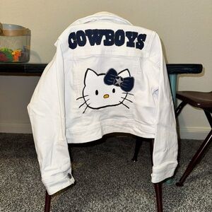 Cowboys hand painted denim jacket